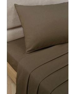 Percale Fitted Sheets - Chocolate Brown