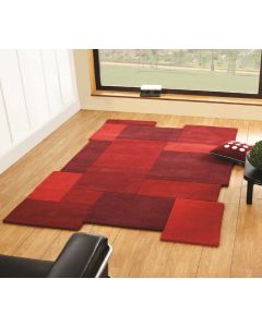 Abstract Collage Red Rugs