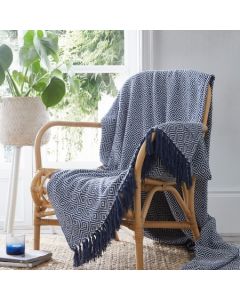 Ascot Throwover Blanket - Navy