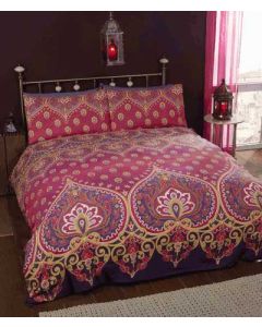 Asha Duvet Cover Set - Ruby
