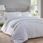 Luxury Percale Embroidered Bedspread Set - Balmoral - White