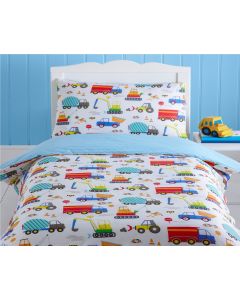 Bright Trucks Duvet Cover Set - Junior