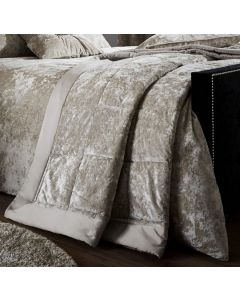 Catherine Lansfield Crushed Velvet Throwover - Natural