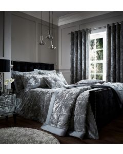 Catherine Lansfield Crushed Velvet Bedding Set - Silver