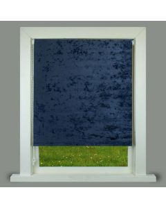 Crushed Velvet Roller Blind - Navy