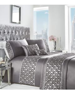 Crystal Duvet Cover Set - Charcoal