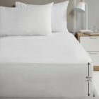 NEW Percale 16” Fitted Sheet - white