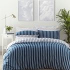 Harvard Stripe Duvet Cover Set - Navy