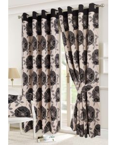 Isla Eyelet Black Curtains