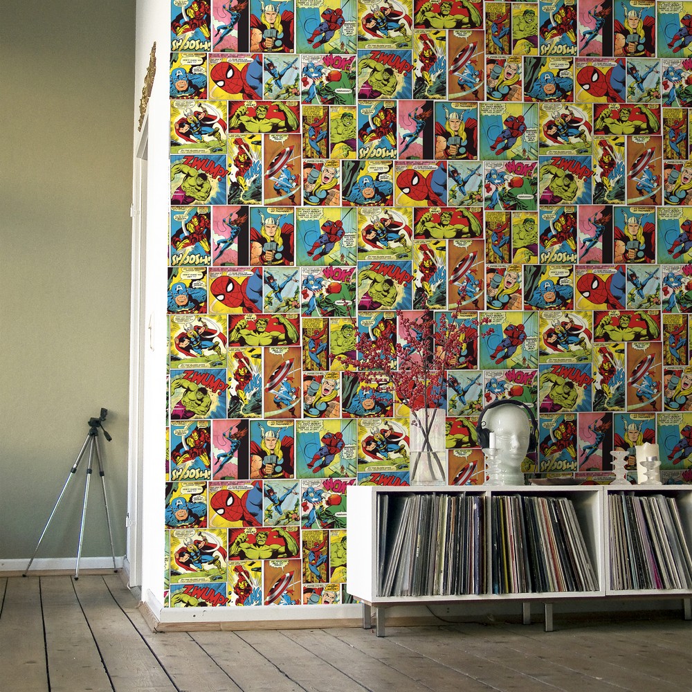 marvel comices wallpaper for bedrooms, living rooms, games rooms and more!