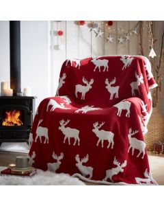 Moose Throw - Red - 130x170cm
