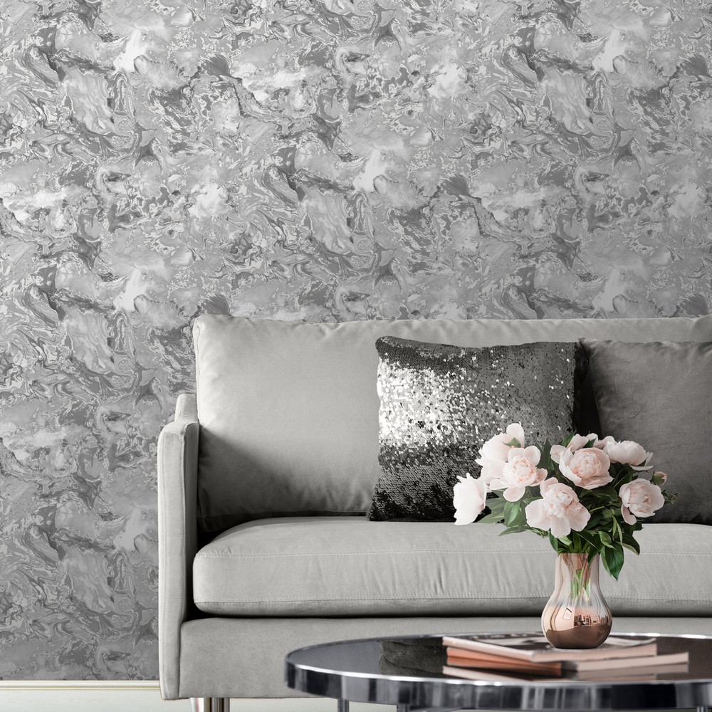 Drop match - Elixir Marble wallpaper for statement rooms