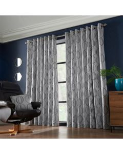 Omega Eyelet Curtains - Silver