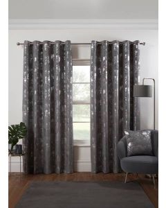 Osaka Eyelet Curtains - Silver