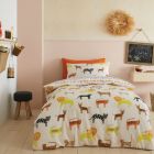 Pineapple Elephant Khari Animals Duvet Cover Set - Cream