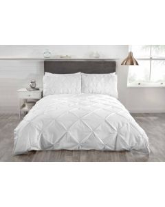Pintuck Balmoral White Duvet Cover Set