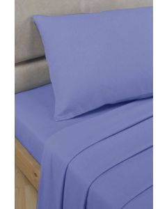 Percale Fitted Sheets - Mid Blue