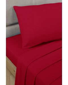 Percale Fitted Sheets - Red
