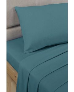 Percale Fitted Sheets - Teal Blue