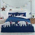 Polar Bear And Friends Duvet Cover Set - Navy