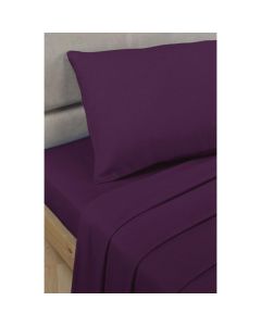 Percale Fitted Fheets - Aubergine Purple