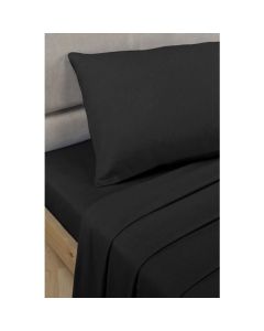 Percale Fitted Sheets - Black