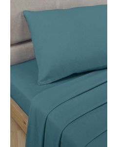 Percale 180 Thread Count Teal Blue Pair of Housewife Pillowcases