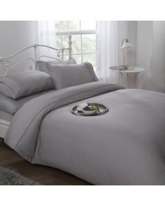 Ritz Duvet Cover Set 300TC - Cotton - Silver