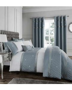 Catherine Lansfield Sequin Cluster Bedding Set - Duck Egg
