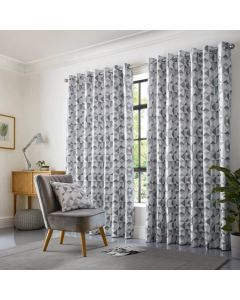 Skandi Eyelet Curtains - Silver