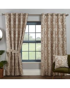 Tegola Eyelet Curtains - Latte