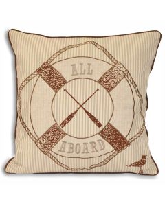 Tenby All Aboard Square Cushion Cover - Sand