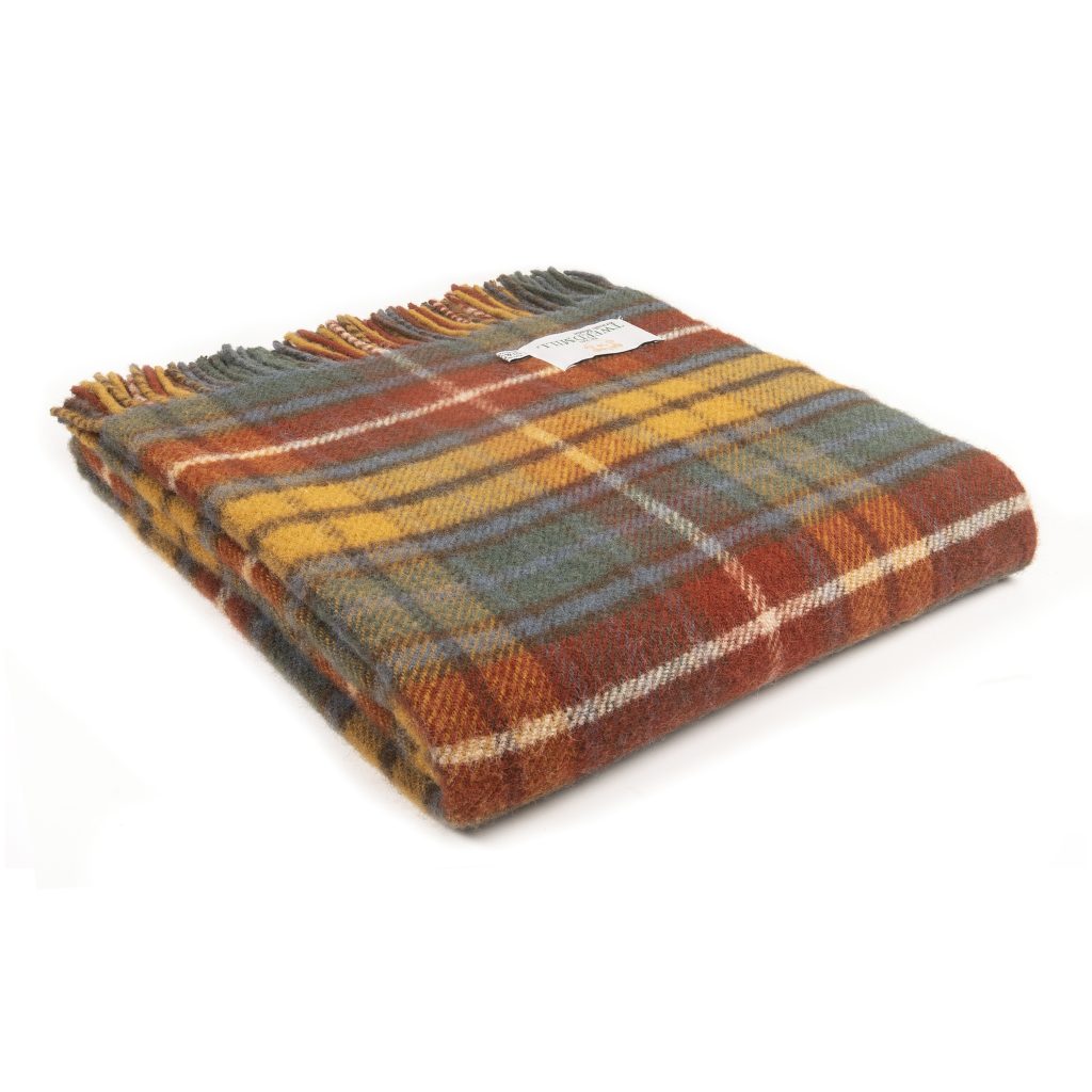 antique buchanan wool throw by tweedmill
