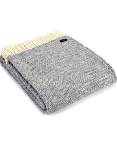 All Wool Illusion Throw - Grey - 150x183cm
