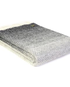 All Wool Ombre Throw - Pebble Grey - 130x200cm