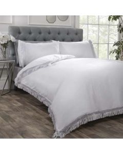 Tia Trellis Duvet Cover Sets - White