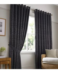 Tivoli Eyelet Curtains - Charcoal