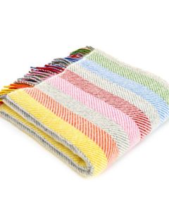 Lifestyle Rainbow Stripe Throw - 150x183cm