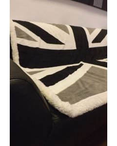 Union Jack Fleece Blanket - black